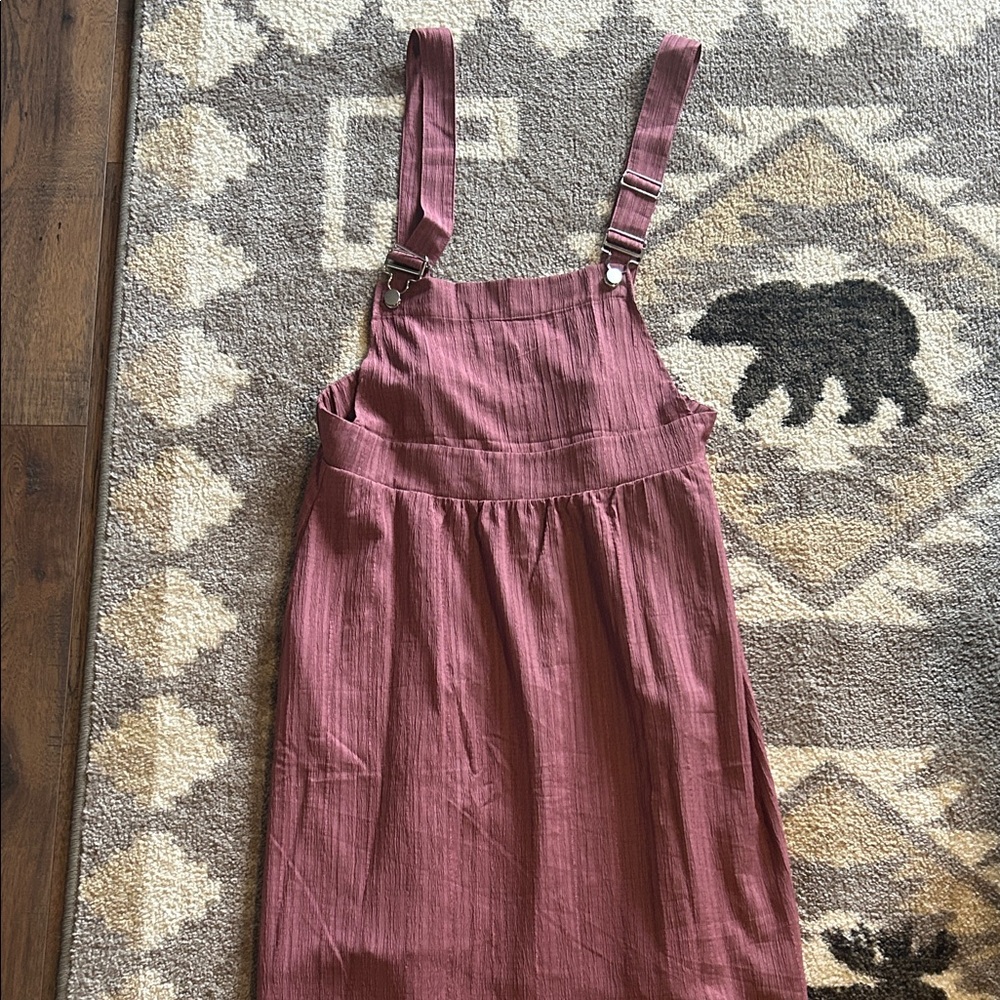 Burgundy Suspender Jumper Dress